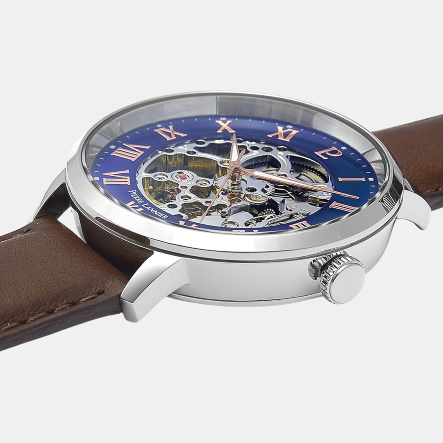 Automatic Men Automatic Blue Dial Analog Leather Watch 322B164
