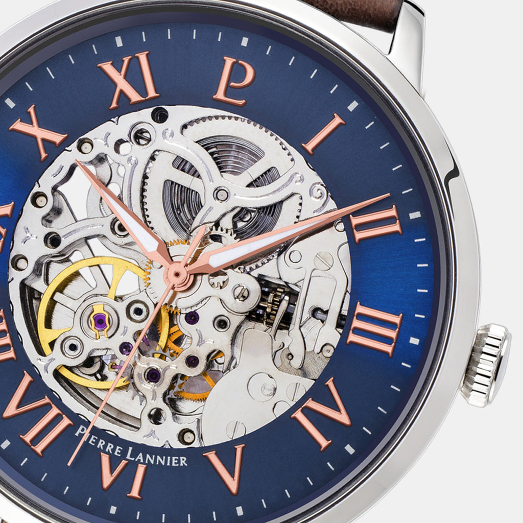 Automatic Men Automatic Blue Dial Analog Leather Watch 322B164