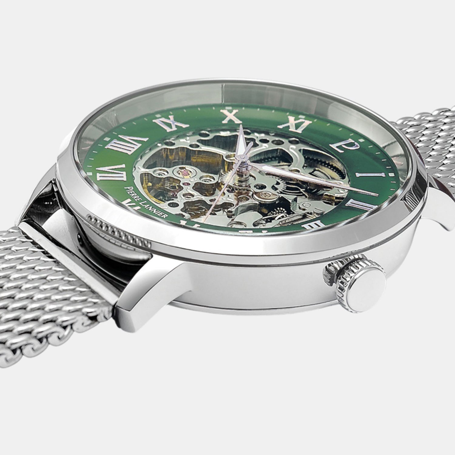 Automatic Men Automatic Green Dial Analog Stainless Steel Watch 323D171