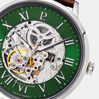 Automatic Men Automatic Green Dial Analog Leather Watch 323D174