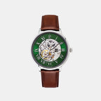 Automatic Men Automatic Green Dial Analog Leather Watch 323D174