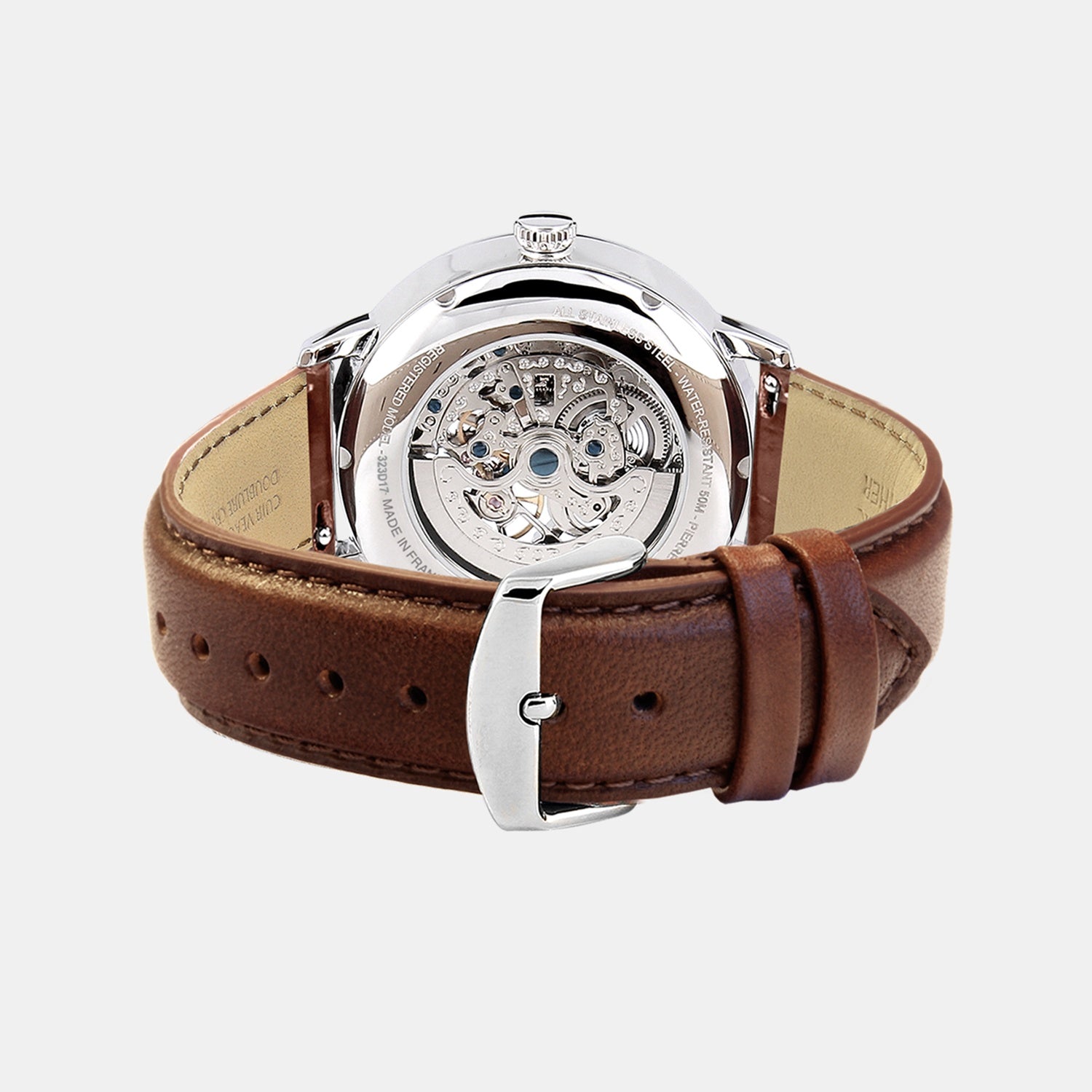Automatic Men Automatic Green Dial Analog Leather Watch 323D174
