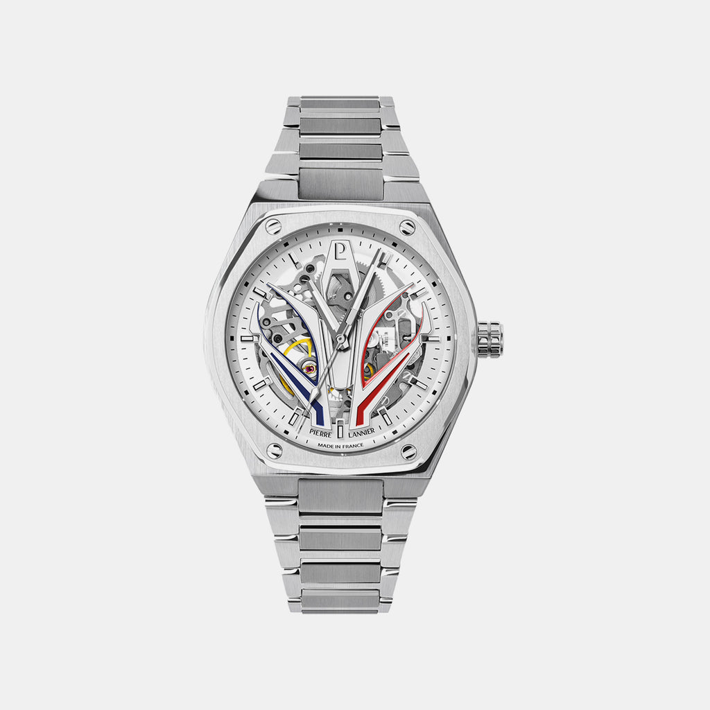 Ardent Men Automatic Silver Dial Analog Stainless Steel Watch 324D101