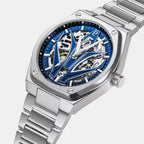 Ardent Men Automatic Blue Dial Analog Stainless Steel Watch 324D161
