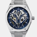 Ardent Men Automatic Blue Dial Analog Stainless Steel Watch 324D161