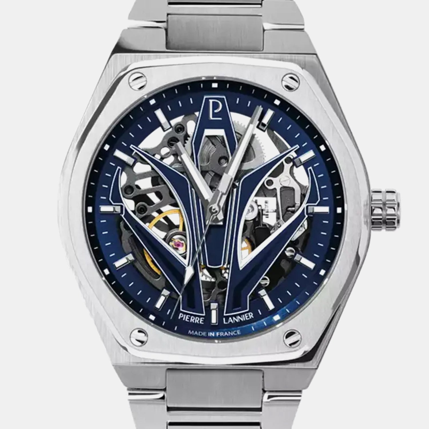 Ardent Men Automatic Blue Dial Analog Stainless Steel Watch 324D161
