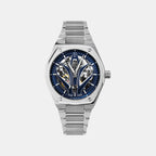 Ardent Men Automatic Blue Dial Analog Stainless Steel Watch 324D161