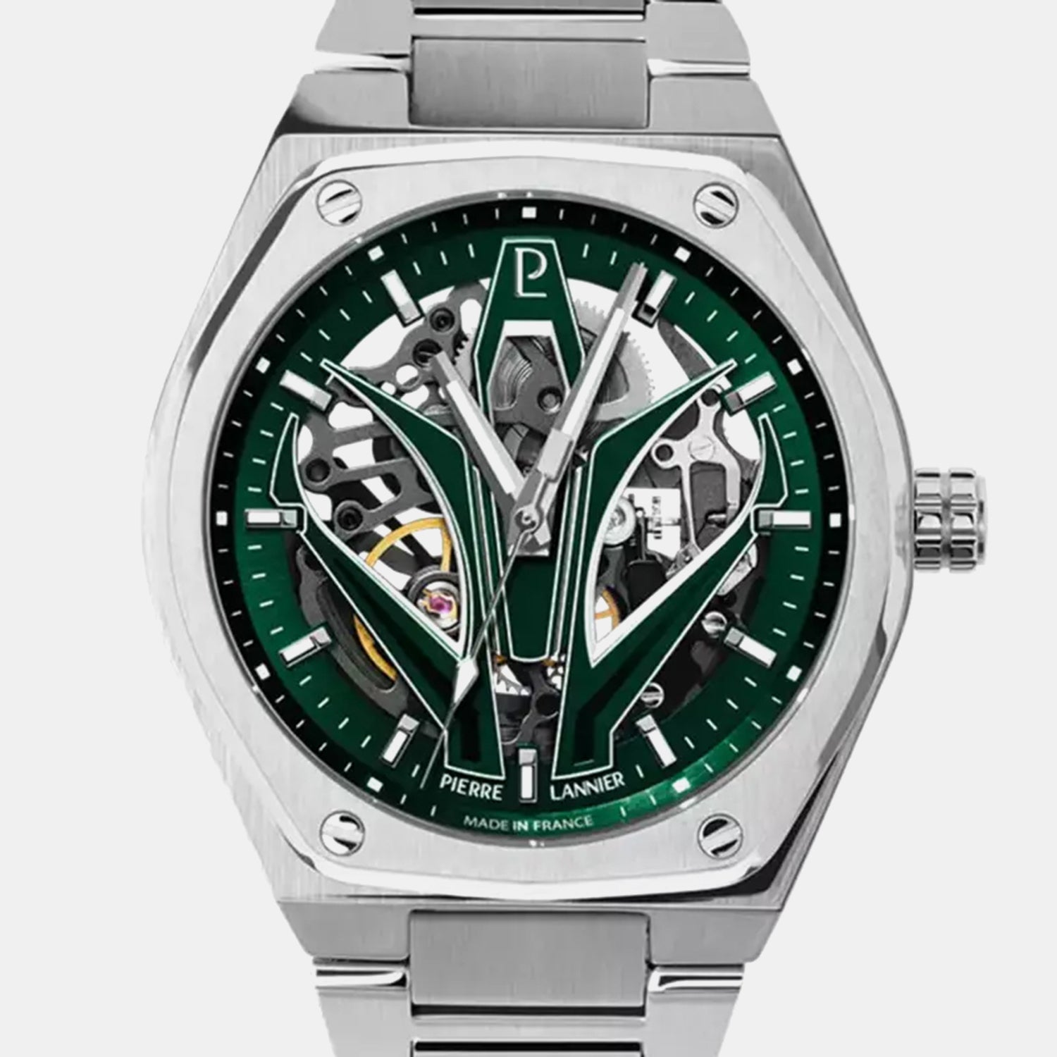 Women Automatic Green Dial Analog Leather Watch 324D171