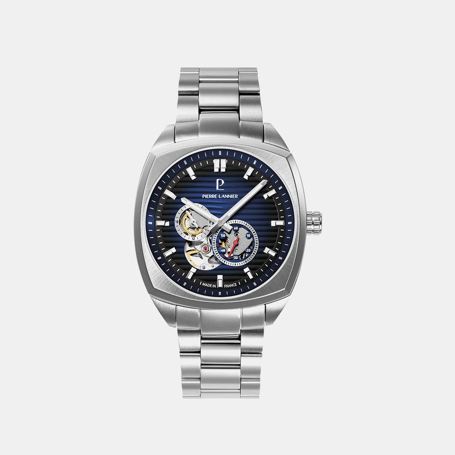 Arcadius Men Automatic Blue Dial Analog Stainless Steel Watch 328F161