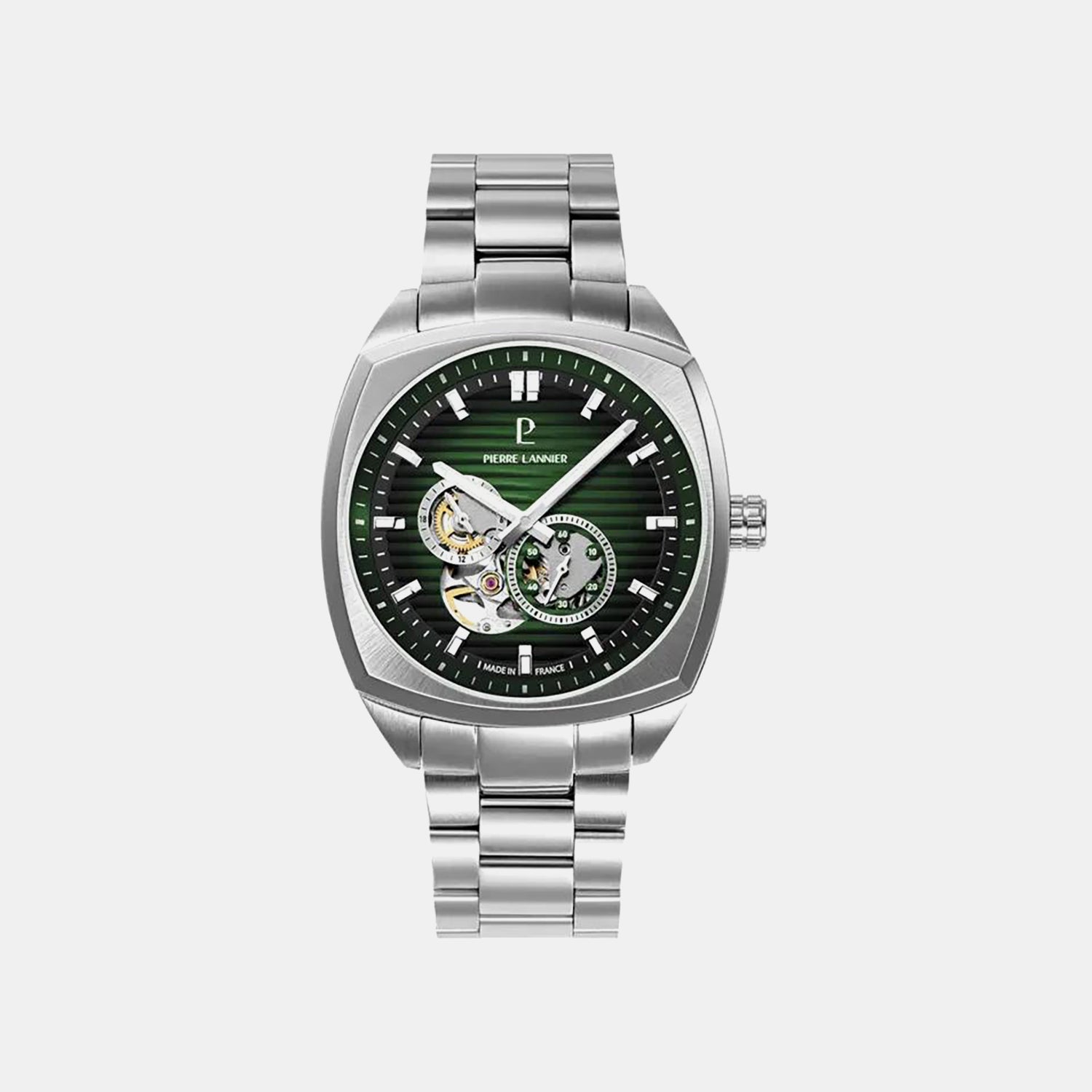 Arcadius Men Automatic Green Dial Analog Stainless Steel Watch 328F171