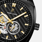 Arcadius Men Automatic Black Dial Analog Stainless Steel Watch 329G439