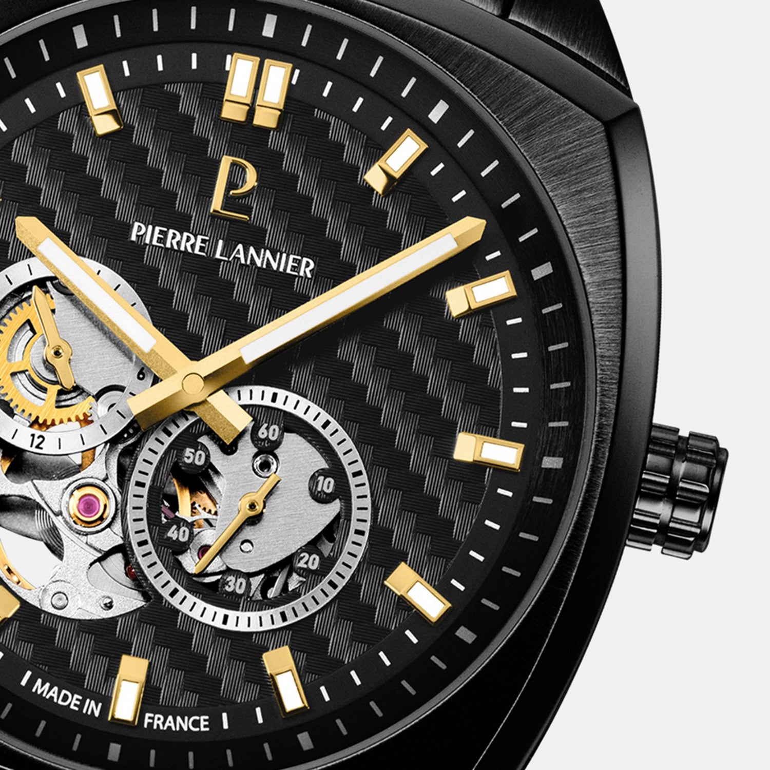 Arcadius Men Automatic Black Dial Analog Stainless Steel Watch 329G439