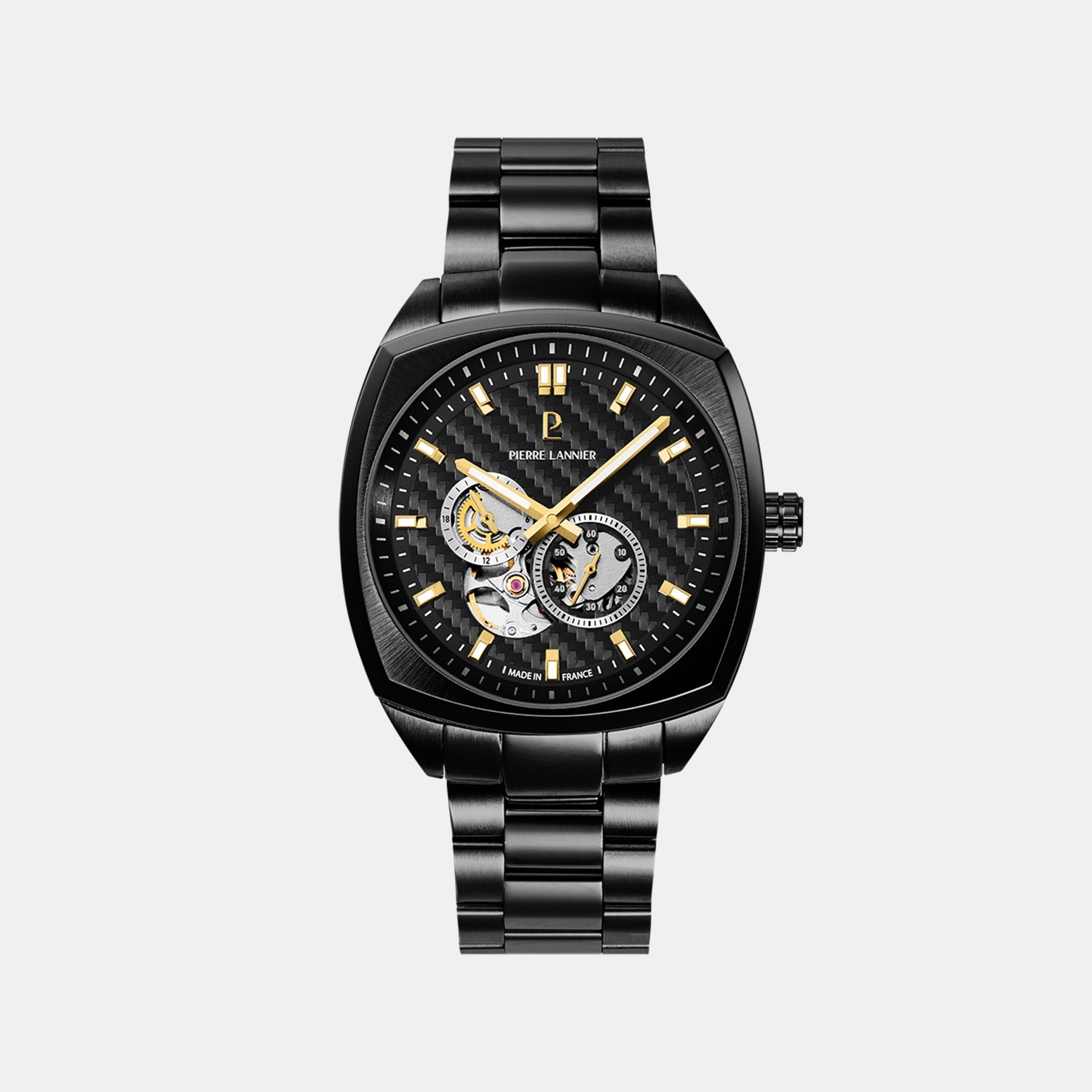 Arcadius Men Automatic Black Dial Analog Stainless Steel Watch 329G439