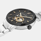 Pierre Lannier Trio Men Automatic Black Dial Analog Stainless Steel Watch 331H131-3