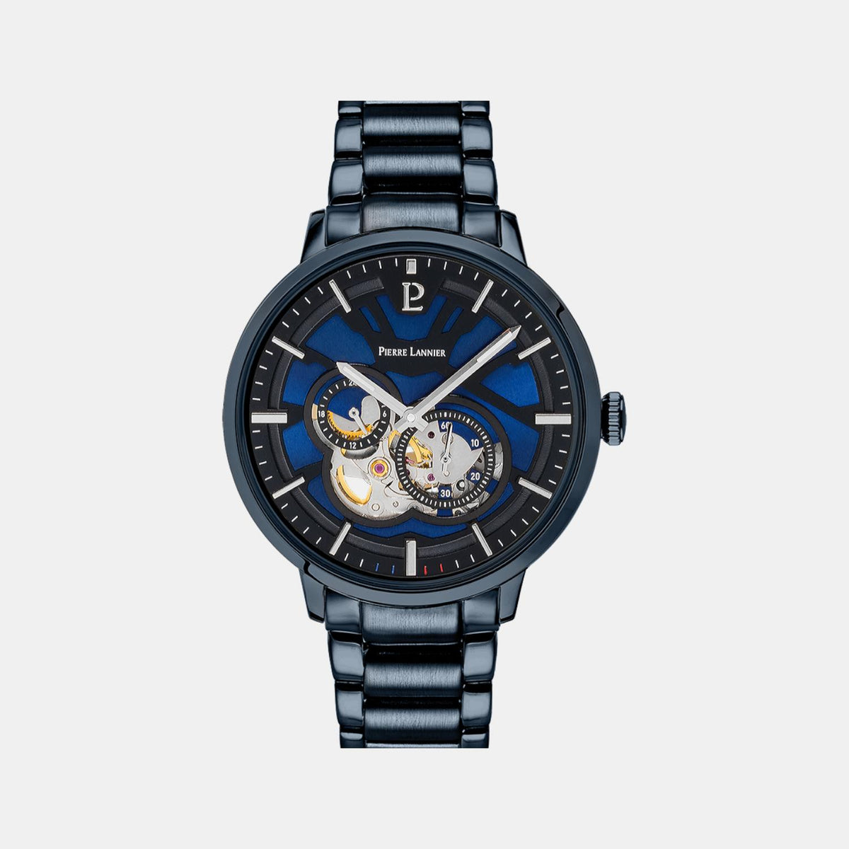 Pierre Lannier Trio Men Automatic Blue Dial Analog Stainless Steel Watch 333D469-1