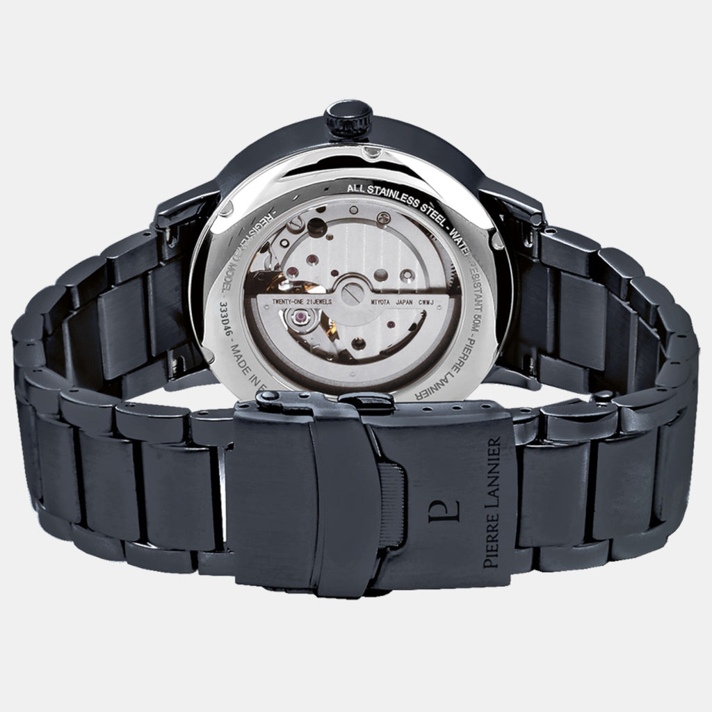 Pierre Lannier Trio Men Automatic Blue Dial Analog Stainless Steel Watch 333D469-4