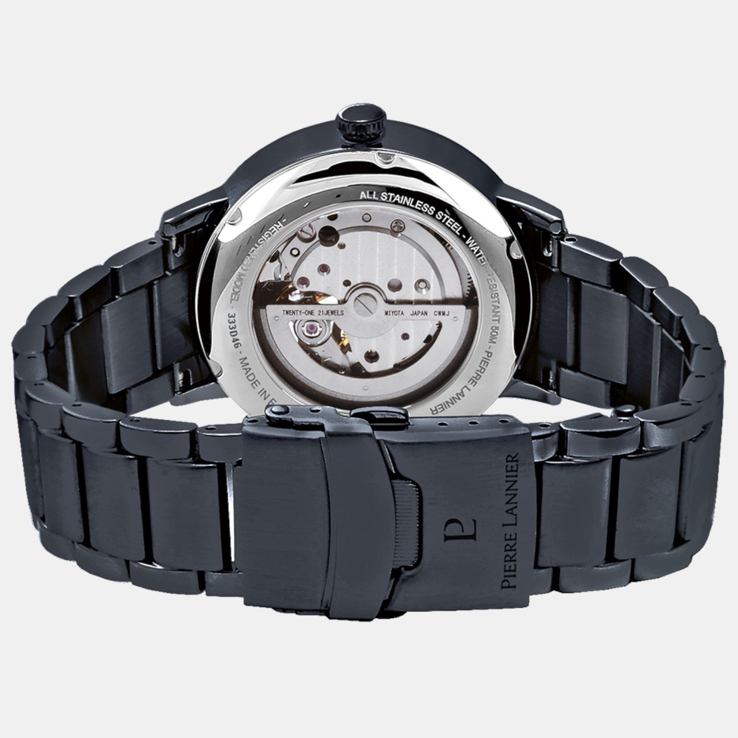 Pierre Lannier Trio Men Automatic Blue Dial Analog Stainless Steel Watch 333D469-4