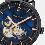 Trio Men Automatic Blue Dial Analog Stainless Steel Watch 335B469