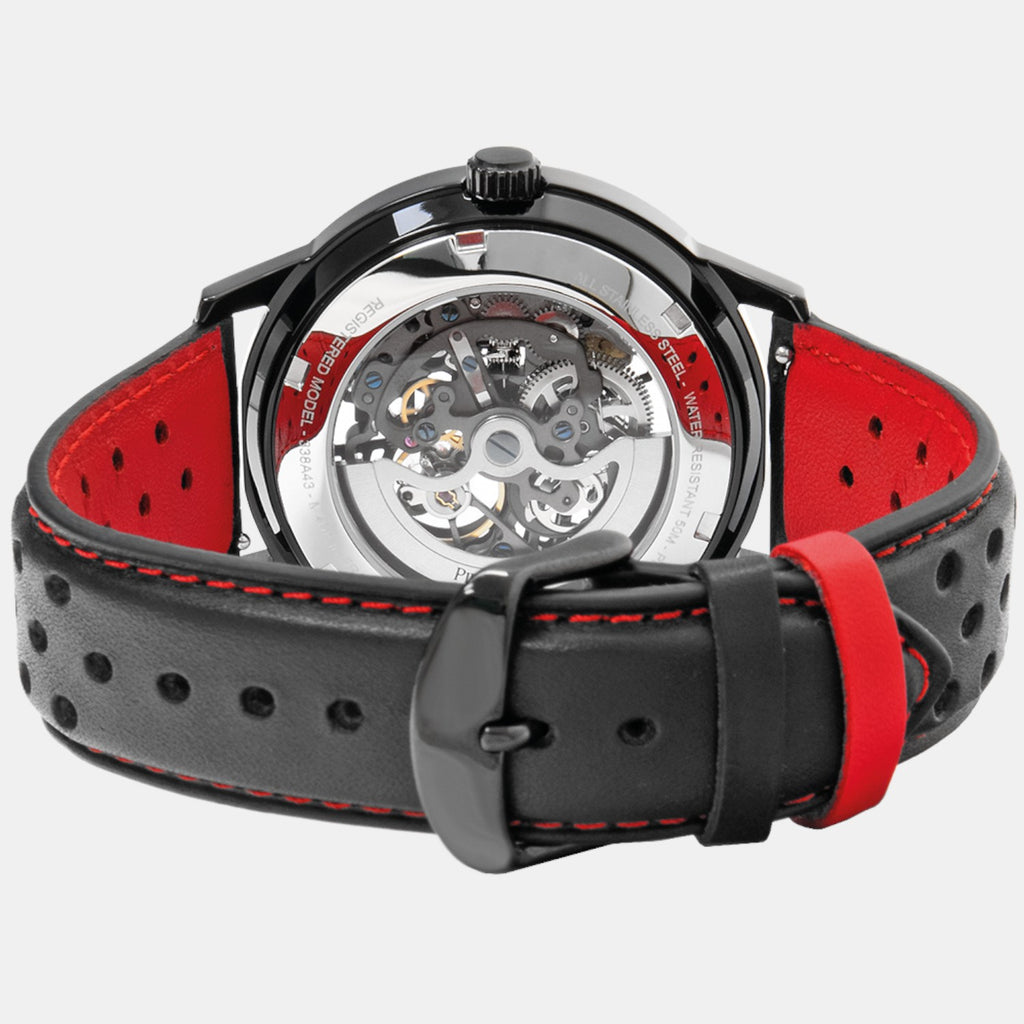 Pierre Lannier Paddock Men Automatic Black Dial Analog Leather Watch 338A433-4