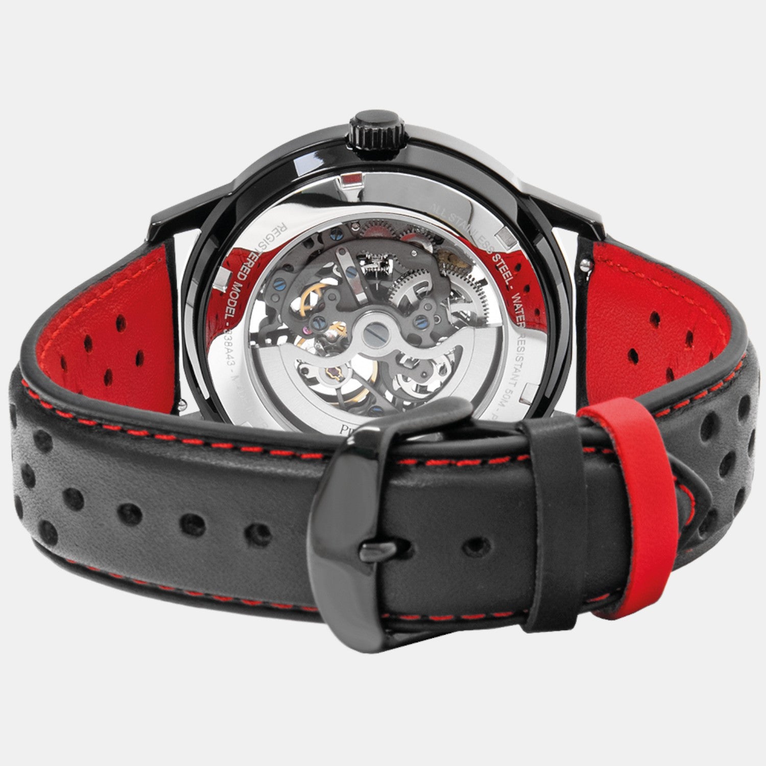 Pierre Lannier Paddock Men Automatic Black Dial Analog Leather Watch 338A433-4