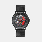 Paddock Men Automatic Black Dial Analog Stainless Steel Watch 338A439