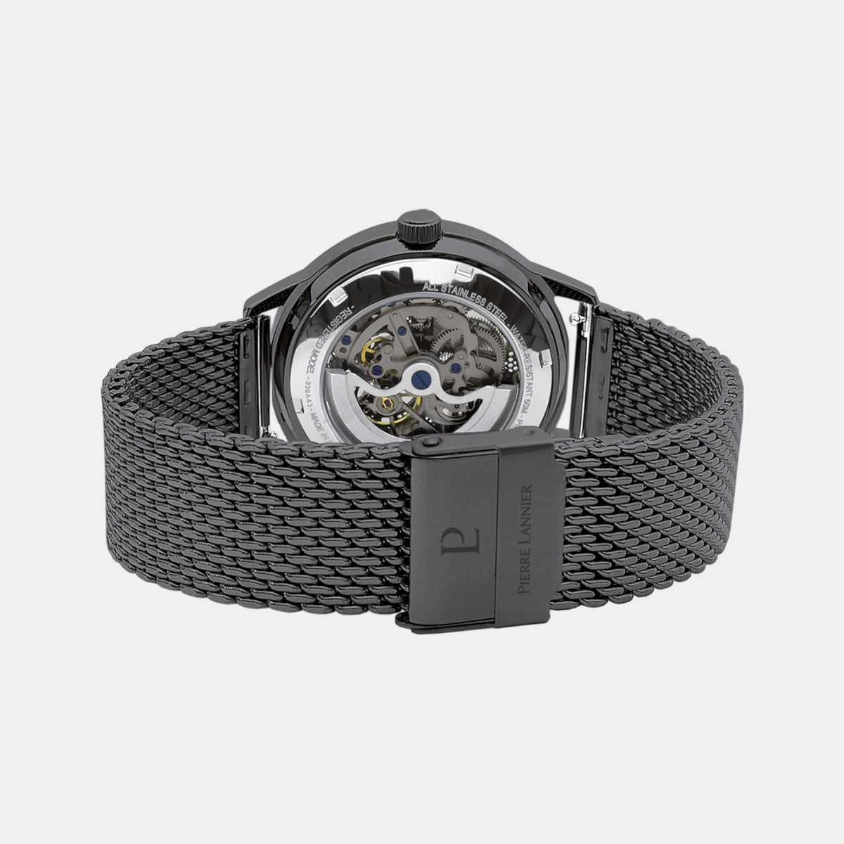 Paddock Men Automatic Black Dial Analog Stainless Steel Watch 338A439