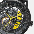 Paddock Men Automatic Black Dial Analog Stainless Steel Watch 338A449