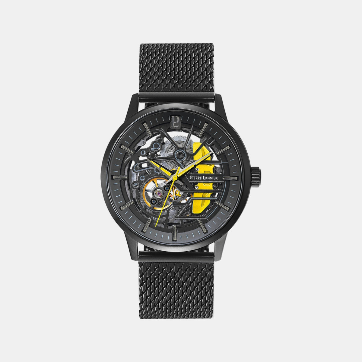 Paddock Men Automatic Black Dial Analog Mesh Watch 338A449