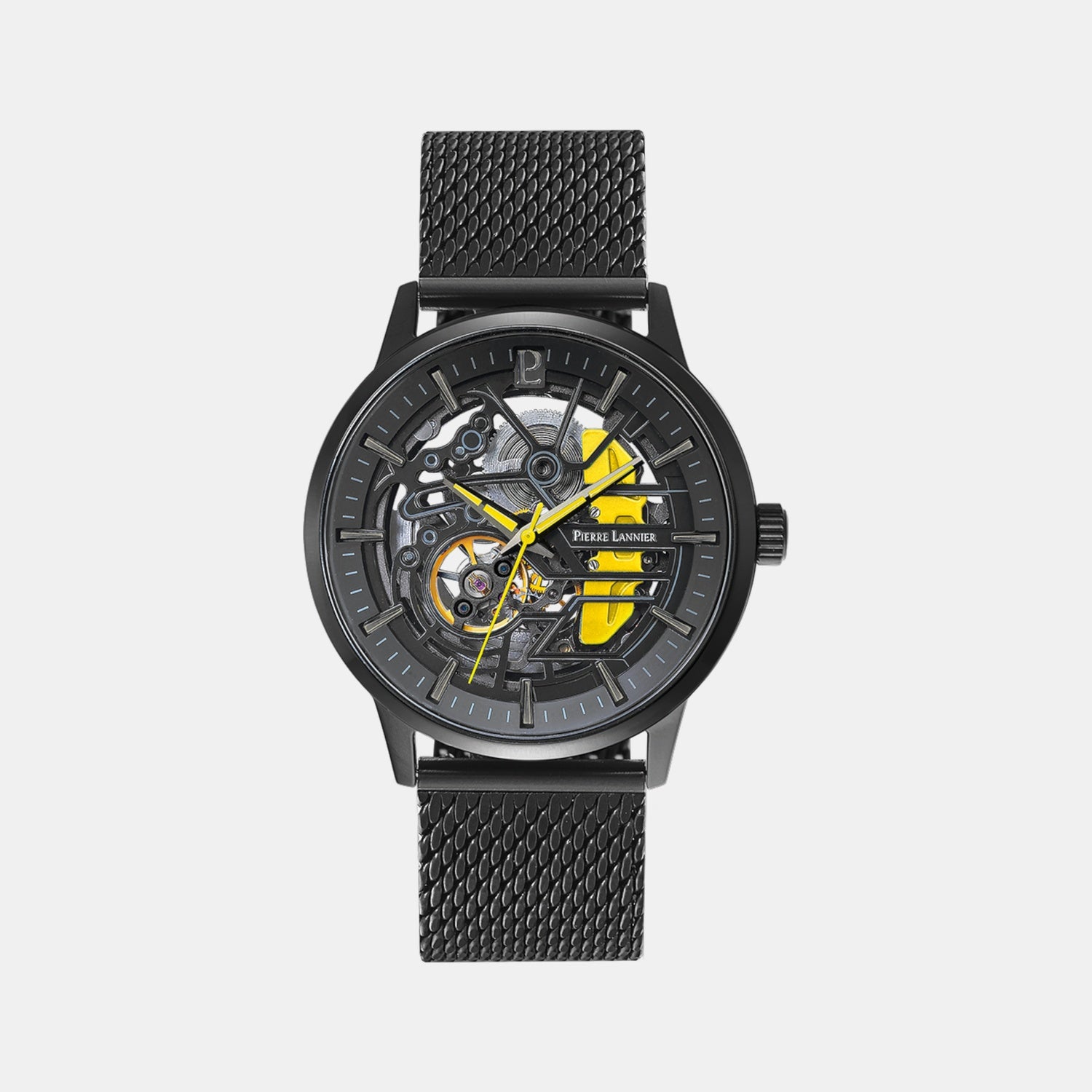 Paddock Men Automatic Black Dial Analog Mesh Watch 338A449