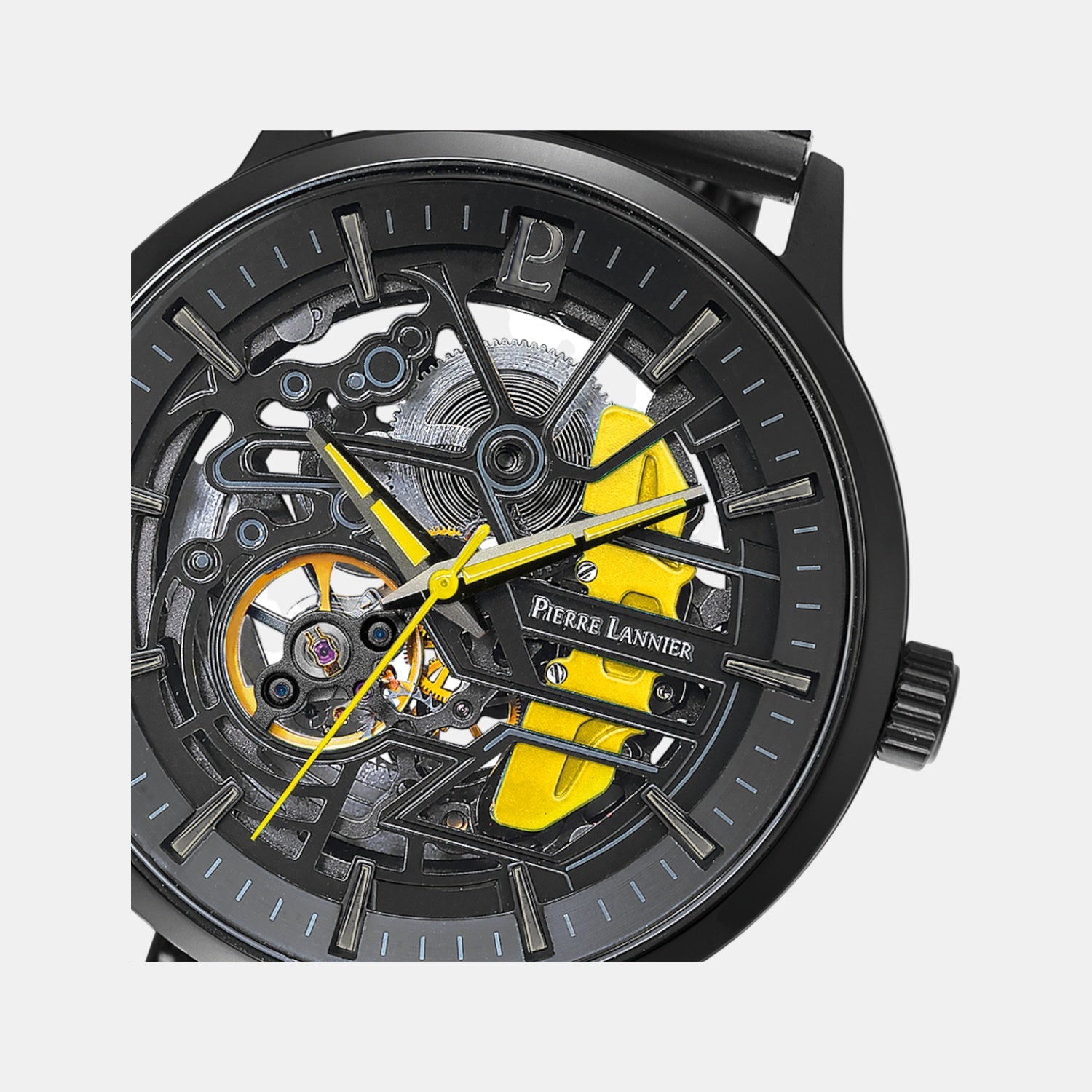 Paddock Men Automatic Black Dial Analog Mesh Watch 338A449