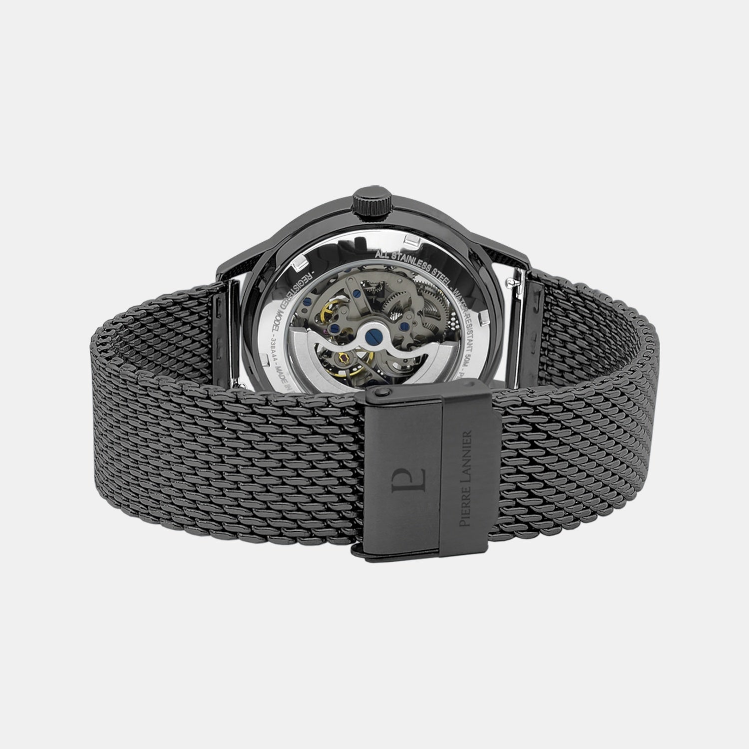 Paddock Men Automatic Black Dial Analog Mesh Watch 338A449