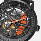 Paddock Men Automatic Black Dial Analog Stainless Steel Watch 338A459