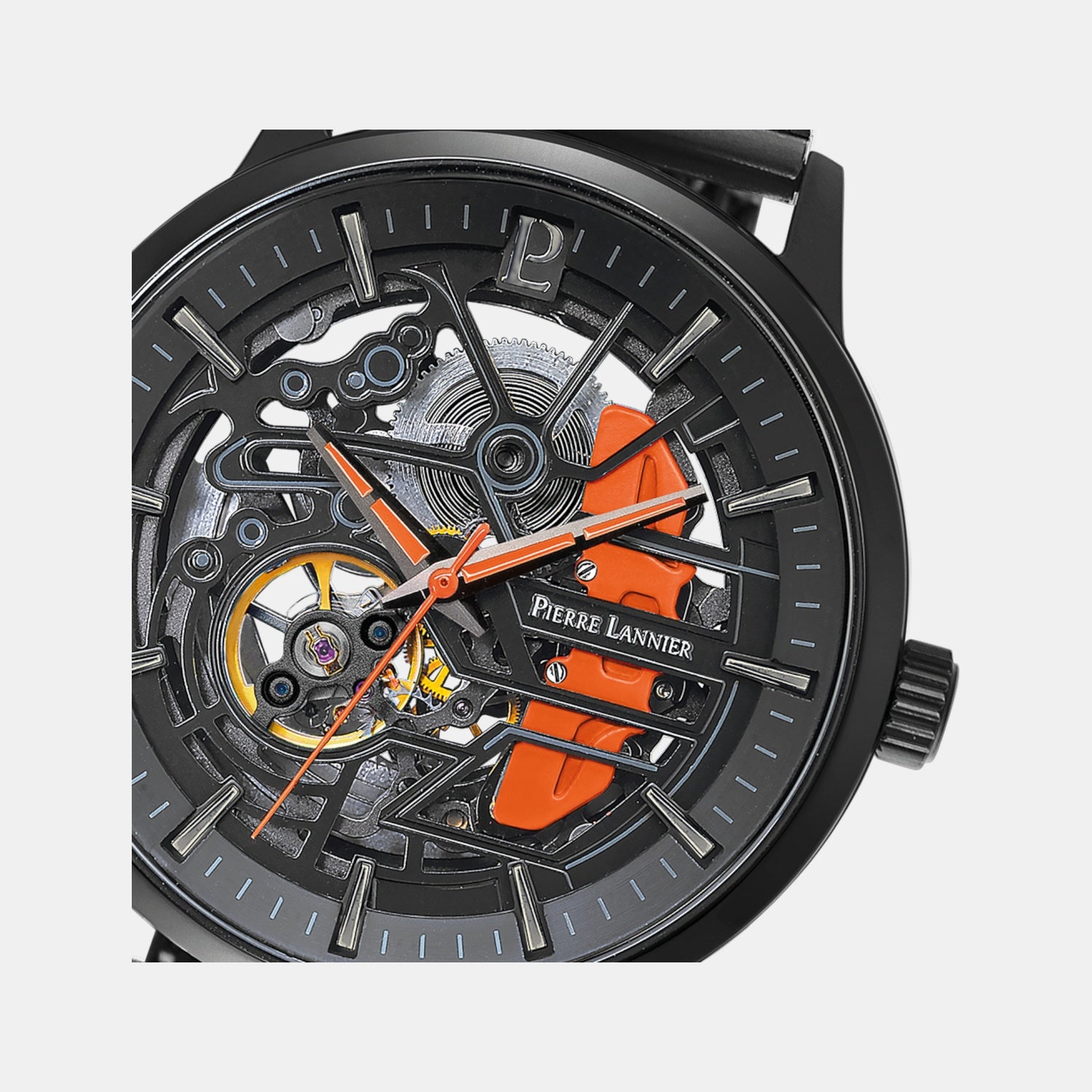 Paddock Men Automatic Black Dial Analog Mesh Watch 338A459