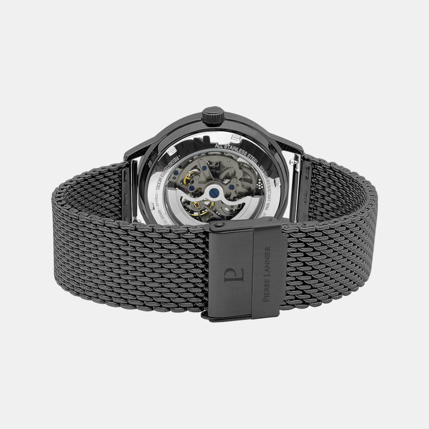 Paddock Men Automatic Black Dial Analog Mesh Watch 338A459