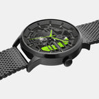 Paddock Men Automatic Black Dial Analog Stainless Steel Watch 338A469