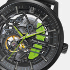 Paddock Men Automatic Black Dial Analog Stainless Steel Watch 338A469