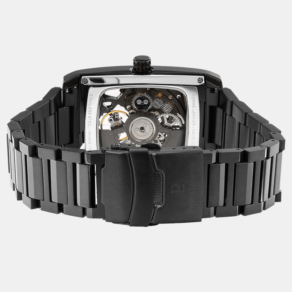 Pierre Lannier Hector Men Automatic Black Dial Analog Stainless Steel Watch 340A439-4