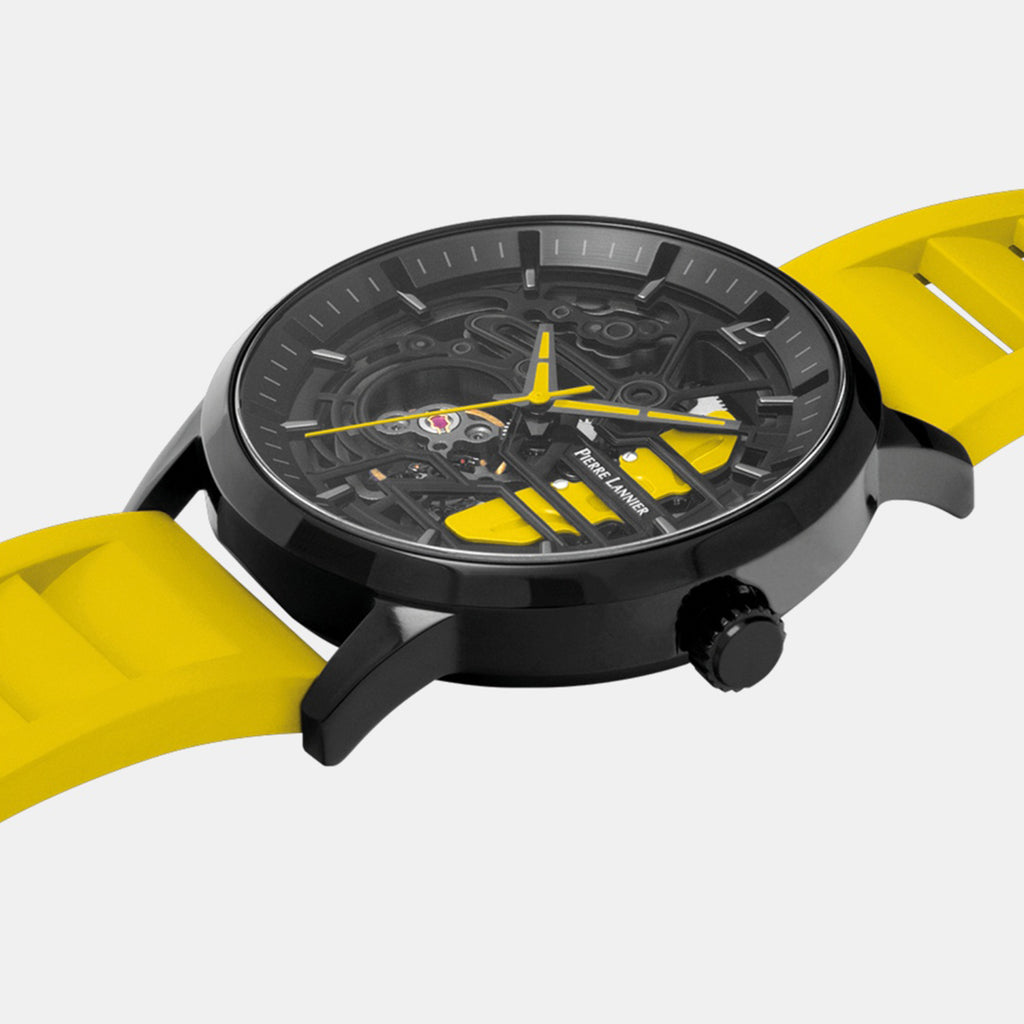 Paddock Men Automatic Black Dial Analog Rubber Watch 341A449