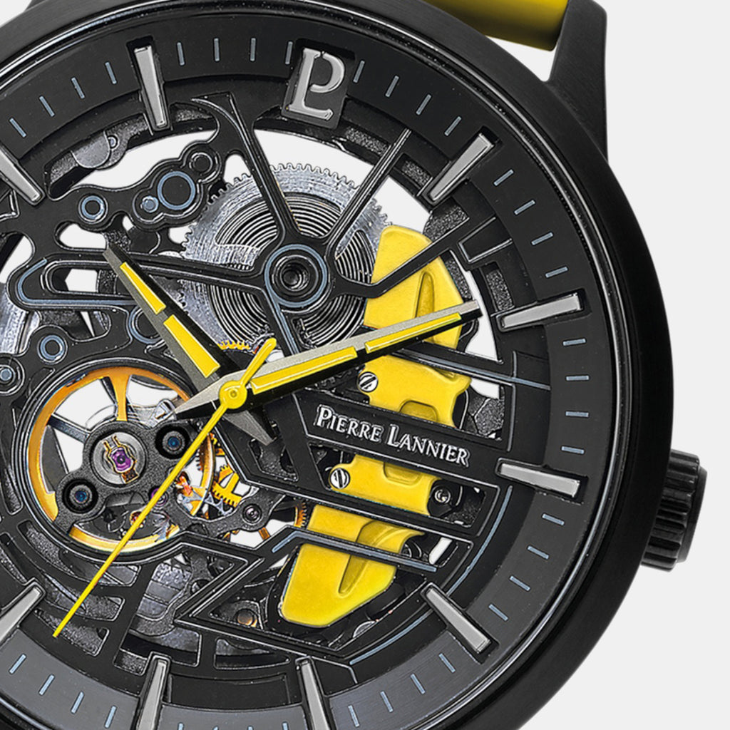 Paddock Men Automatic Black Dial Analog Rubber Watch 341A449