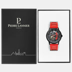 Pierre Lannier Paddock Men Automatic Black Dial Analog Rubber Watch 341A459-6