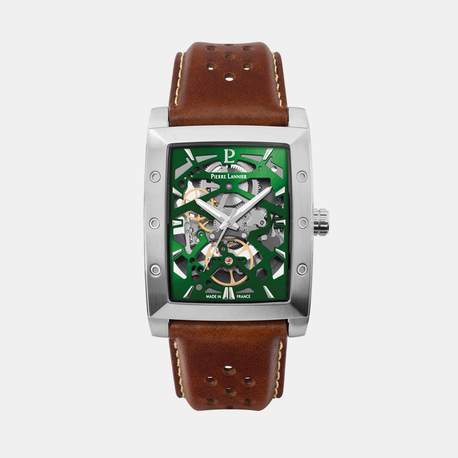 Pierre Lannier Hector Men Automatic Green Dial Analog Leather Watch 342A174-1