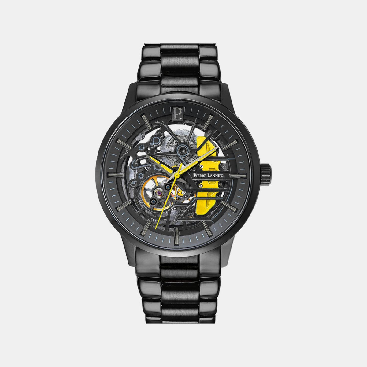 Pierre Lannier Paddock Men Automatic Black Dial Analog Stainless Steel Watch 344A449-1
