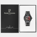 Pierre Lannier Paddock Men Automatic Black Dial Analog Stainless Steel Watch 344A459-4