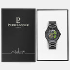 Pierre Lannier Paddock Men Automatic Black Dial Analog Stainless Steel Watch 344A479-3