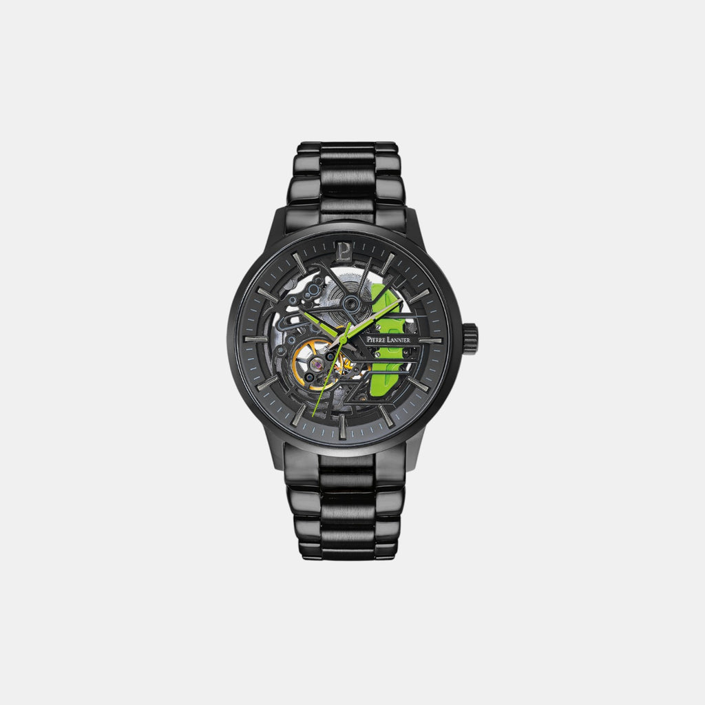 Pierre Lannier Paddock Men Automatic Black Dial Analog Stainless Steel Watch 344A479-2