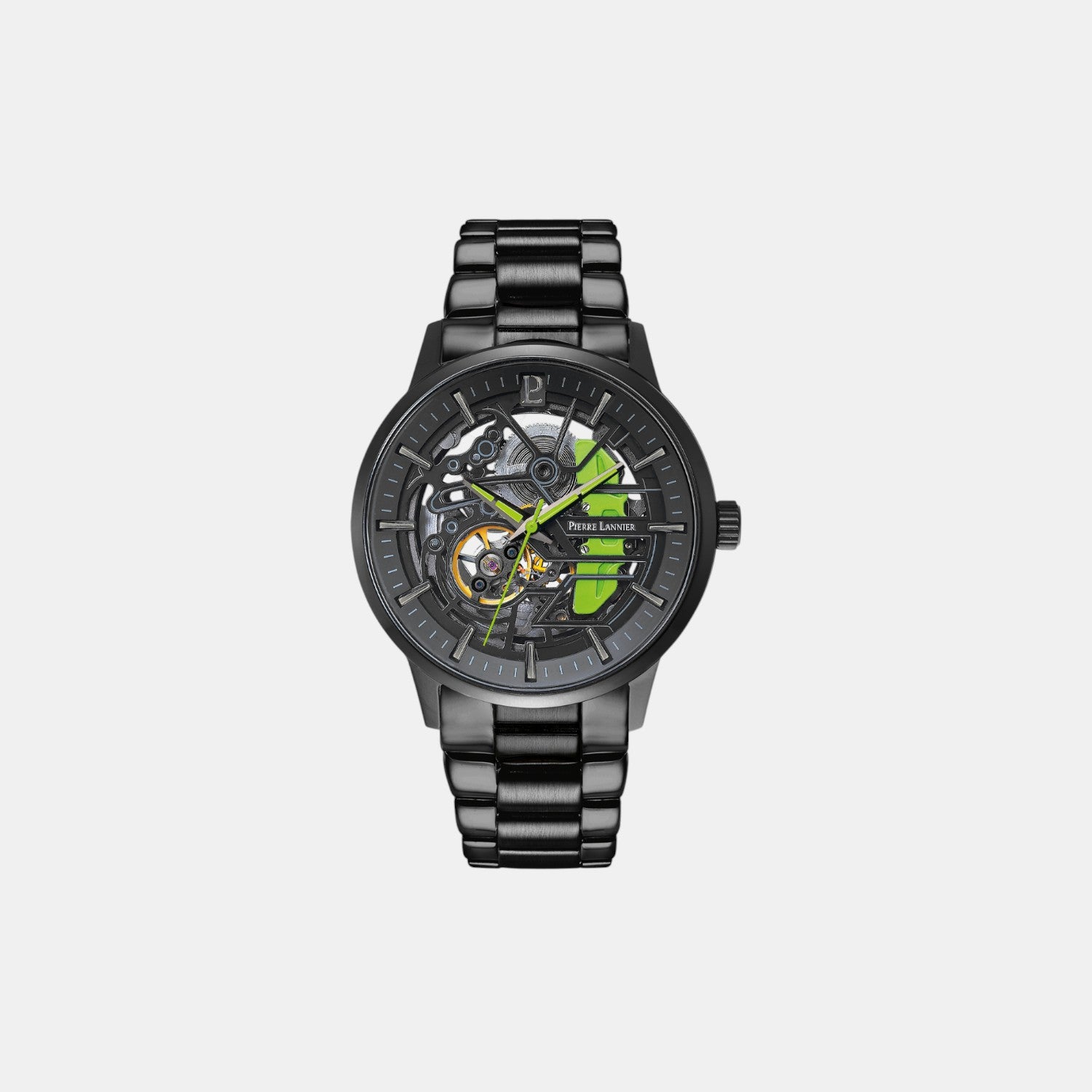 Pierre Lannier Paddock Men Automatic Black Dial Analog Stainless Steel Watch 344A479-2