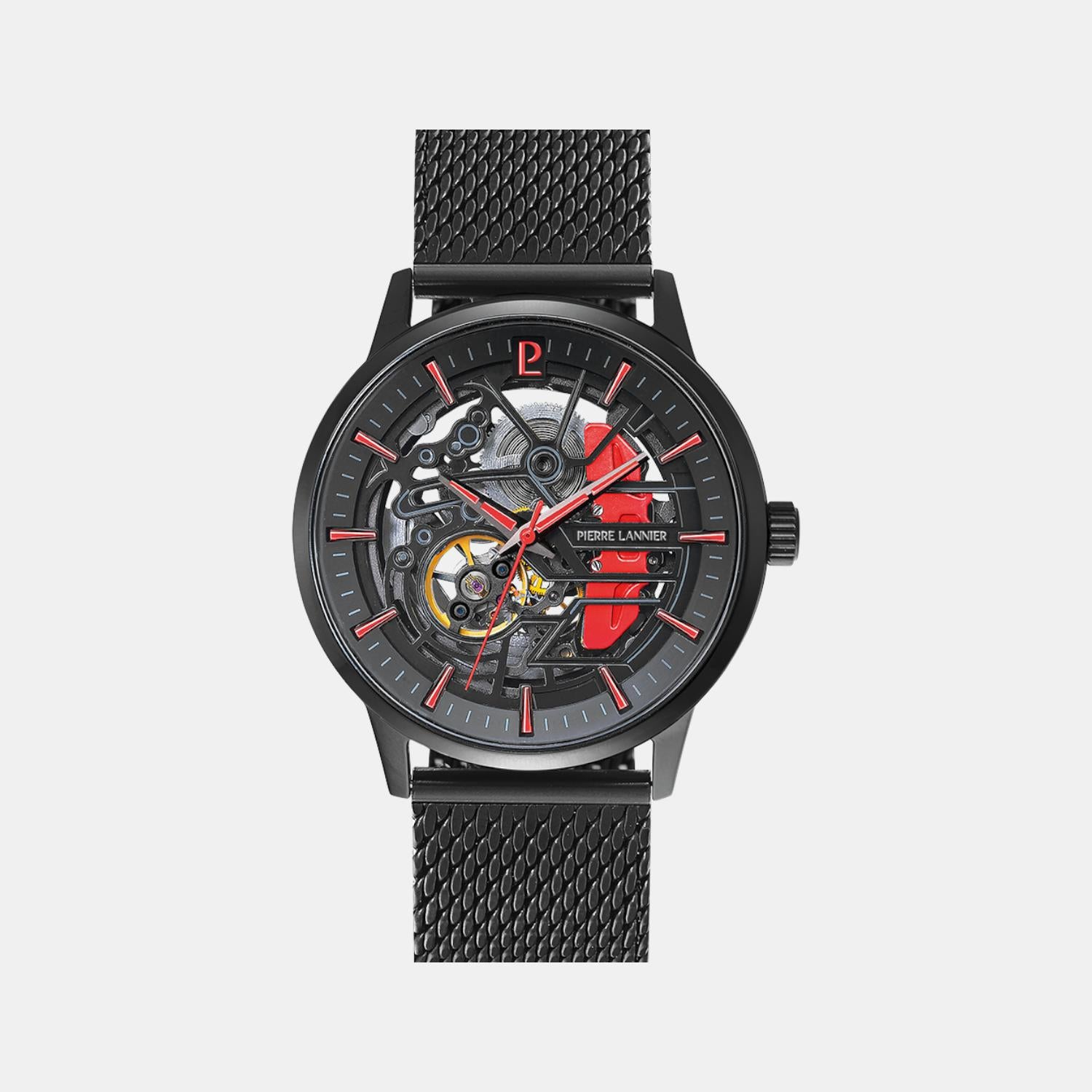 Pierre Lannier Paddock Men Automatic Black Dial Analog Stainless Steel Watch 345A459-1