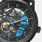 Paddock Men Automatic Black Dial Analog Stainless Steel Watch 345A469