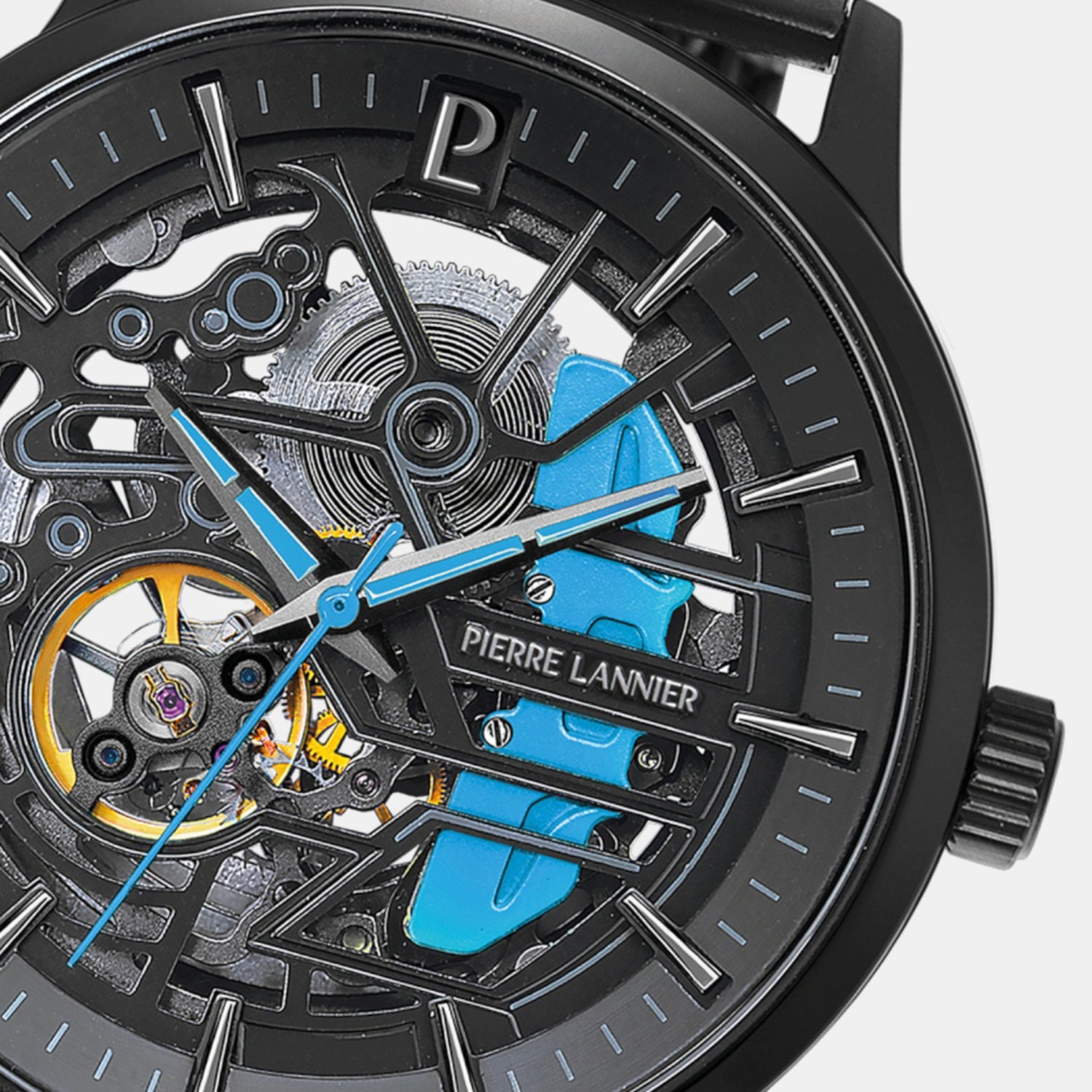 Paddock Men Automatic Black Dial Analog Stainless Steel Watch 345A469