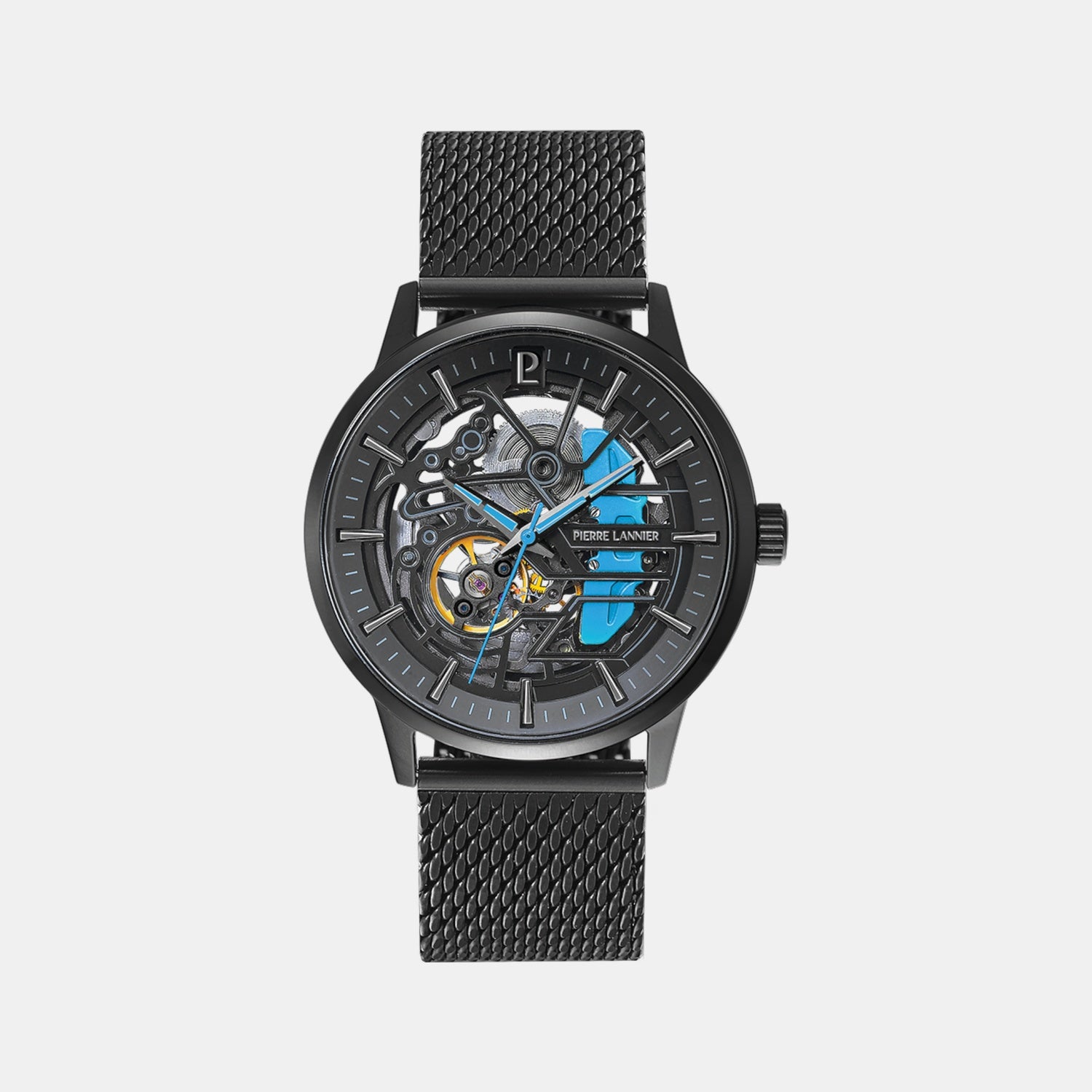 Paddock Men Automatic Black Dial Analog Mesh Watch 345A469